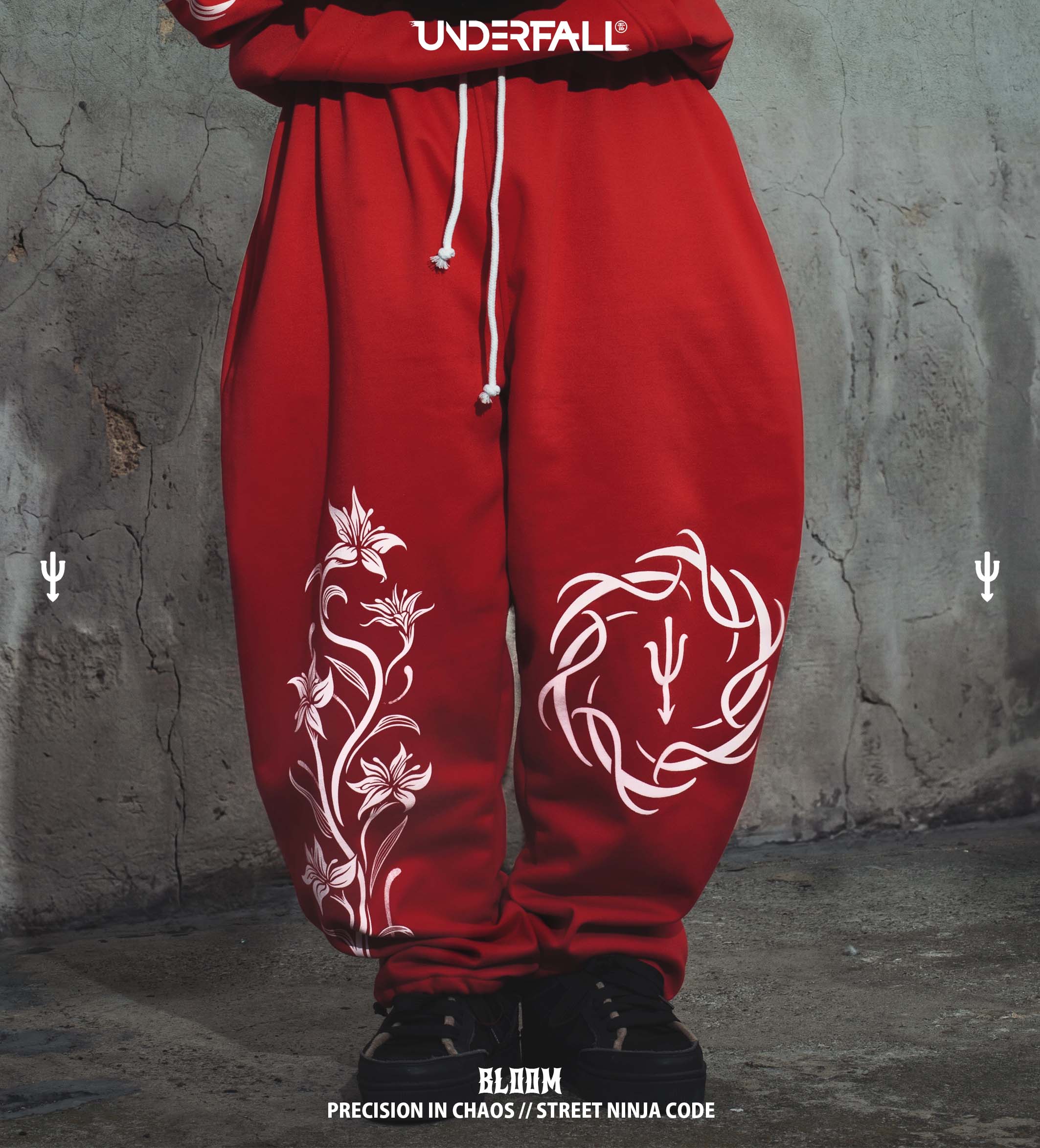 SWEATPANTS / RED BLOOM